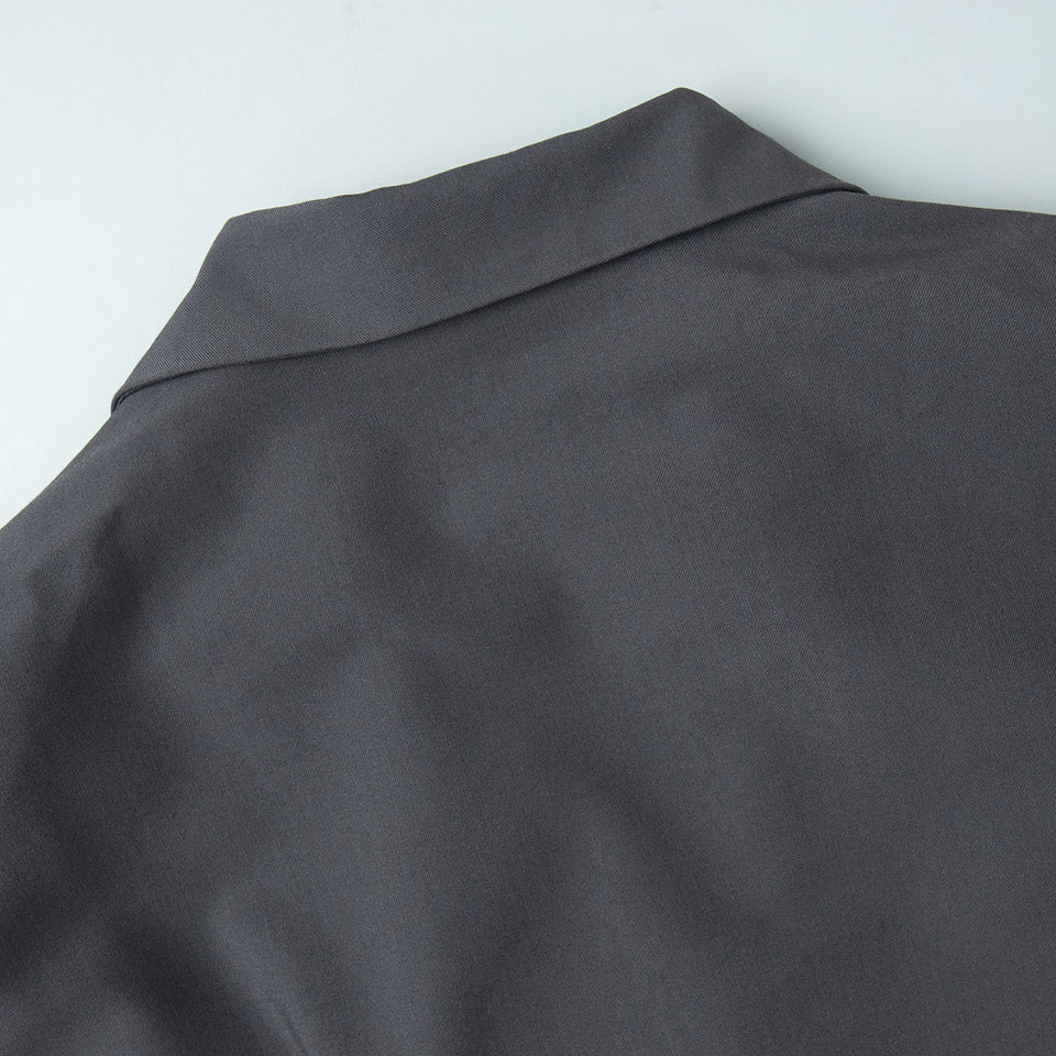 Bộ vest nữ áo khoác dài tay kèm quần short, form rộng thanh lịch công sở — màu xám chi tiết 9