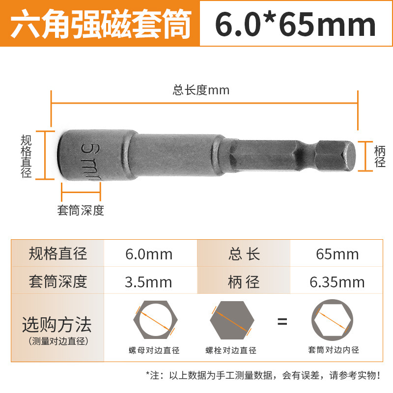 65内六角風ロットスリーブの磁気を深めます。6-19mm六角磁気スリーブの規格がそろっています。|undefined