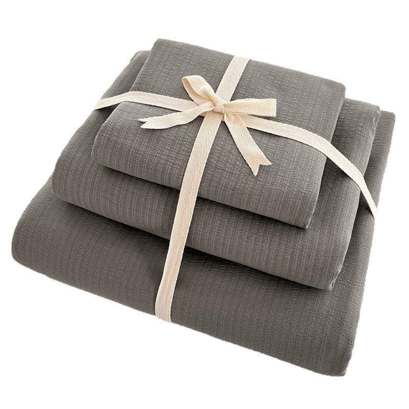 Double Layer Gauze Bedding Set Pure Cotton Soft Four-piece_voghion.com