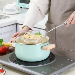 Stainless Steel Slotted Spoon & Colander for Home Use, Hot Pot Serving Ladle, Kitchen Fryer for Noodles & Tteokbokki, Spicy Soup Dumpling Strainer, and Colander
