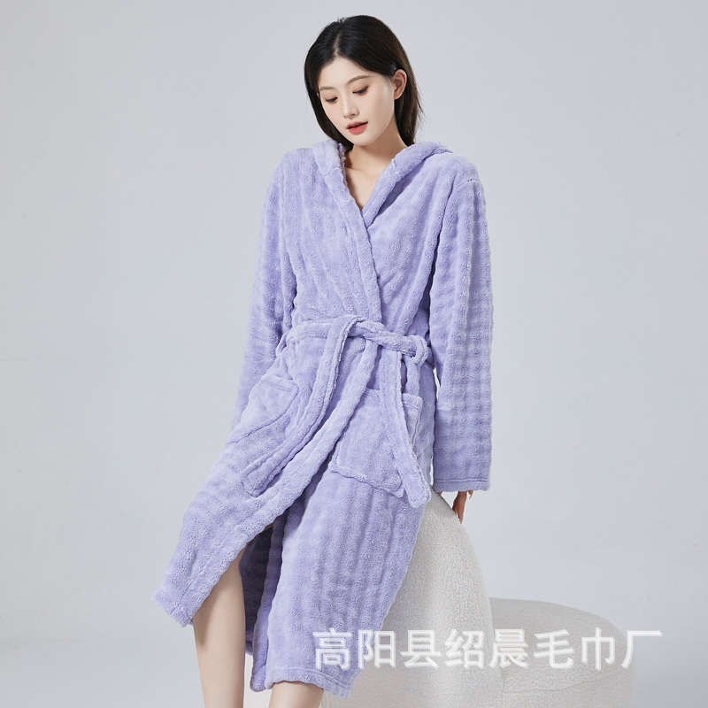 Bubble Velvet Absorbent Extra Long Bathrobe Soft Quick-drying Large Bath Towel Thickened Pajamas New Autumn and Winter Home Clothes Coral Velvet Bubble Velvet Absorbent Extra Long Bathrobe Soft Quick-drying Large Bath Towel Thickened Pajamas New Autumn and Winter Home Clothes Coral Velvet