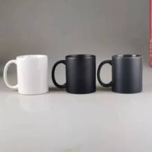 马克杯定置logo来图印制白灰黑杯广告杯礼品热转印强化瓷涂层杯批