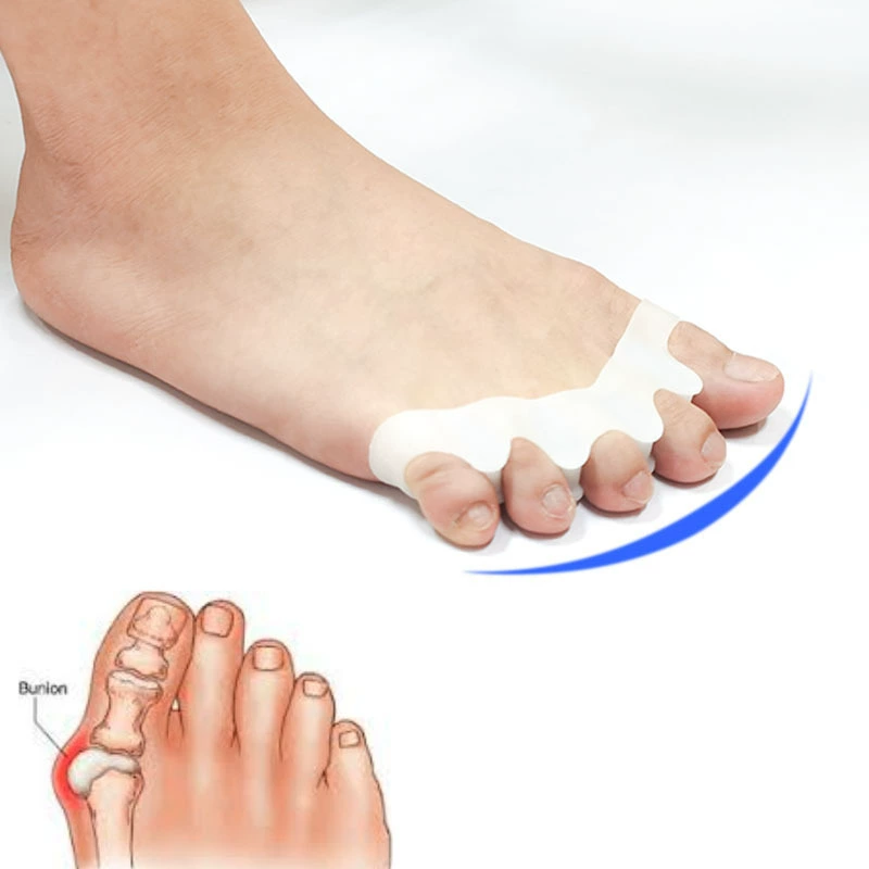 Перекрывающееся кольцо на палец с пятью пальцами для большого пальца стопы вальгусное разделительное кольцо мягкое и удобное SEBS силиконовый стиль для взрослых