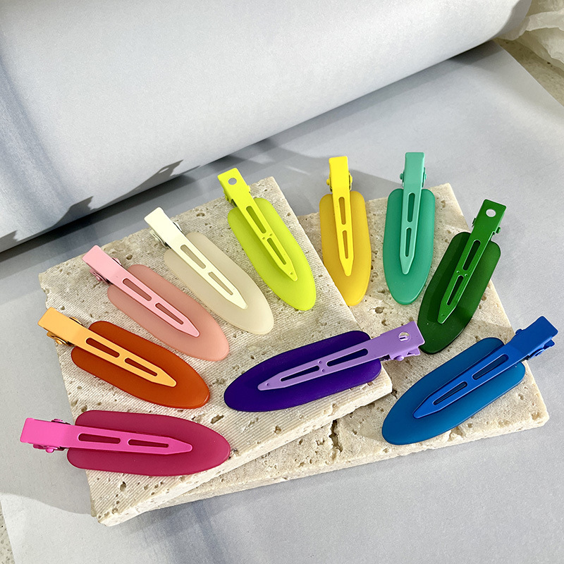 Korean seamless hairpin small shovel color frosted duckbill clip forehead side bangs clip pair pair makeup clip
