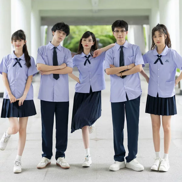 Thai Student Clothes Class Clothes Summer College Style JK Junior High School Clothes suit Genuine Thai School Uniform for Men and Women