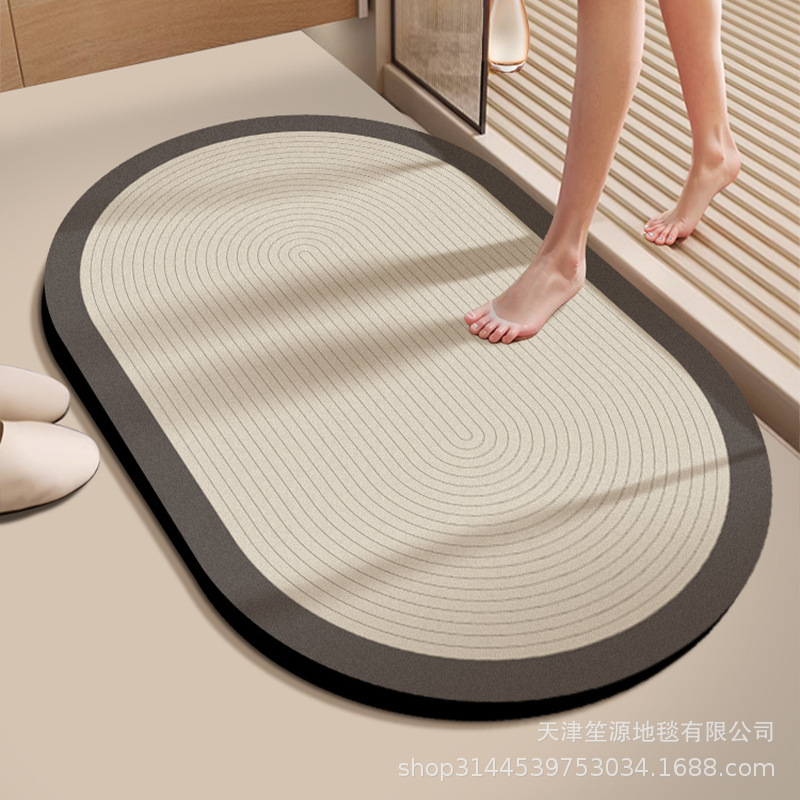 简约家用硅藻泥地垫卫生间吸水防滑脚垫耐脏易清洗浴室地垫可代发|undefined
