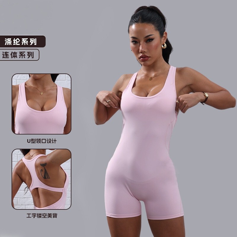 Cross-Border Hot-Selling Sports Yoga Jumpsuit, Butt-Lifting Backless One-Piece Fitness Suit, Quick-Drying Sexy Backless Yoga Wear