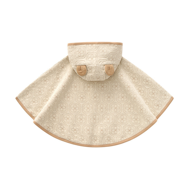 New Spring and Autumn Season Baby Outdoor Warm Coat Children's Korean Style Cartoon Hooded Cape for Girls