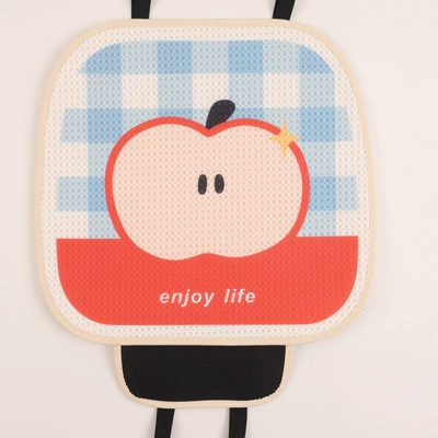 Car Seat Cushion Cartoon Design for Women, Half-Cover Seat Cover Suitable for All Seasons, Car Seat Cover, Summer Ice Silk (Seat cushion, seat cover) - new-plaid-apple-blue-checkered-square-mat