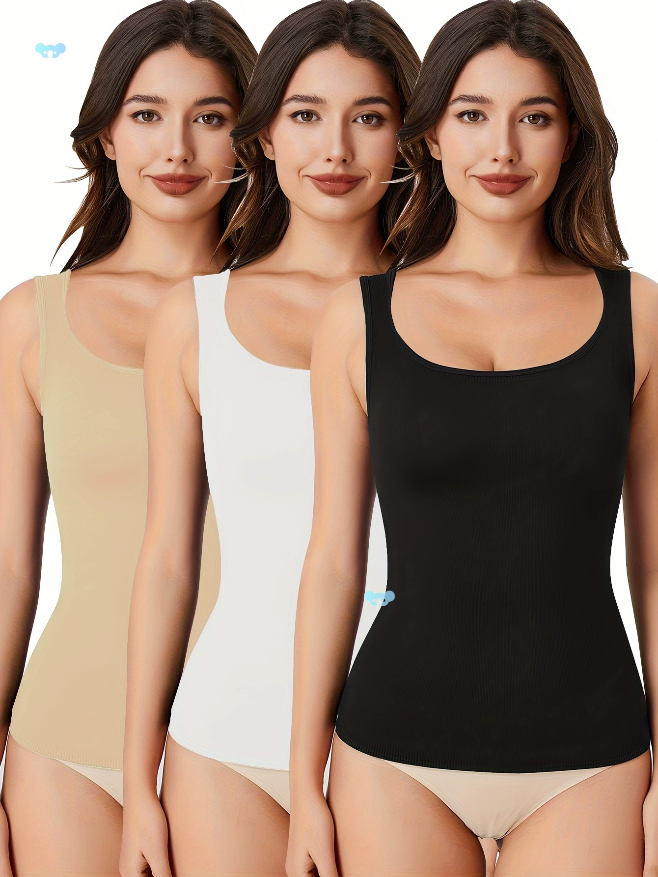 3 шт. Корректирующее белье для контроля живота Компрессионные майки для женщин