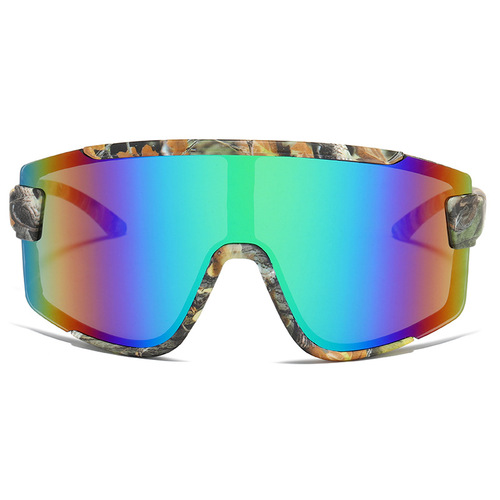 Cross-border outdoor cycling sports mirror integrated lens mountain bike glasses men windproof and dustproof genuine REVO sunglasses