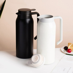 Large-capacity insulated thermos, home use 304 stainless steel vacuum flask, high-end portable water bottle, car-mounted heater flask