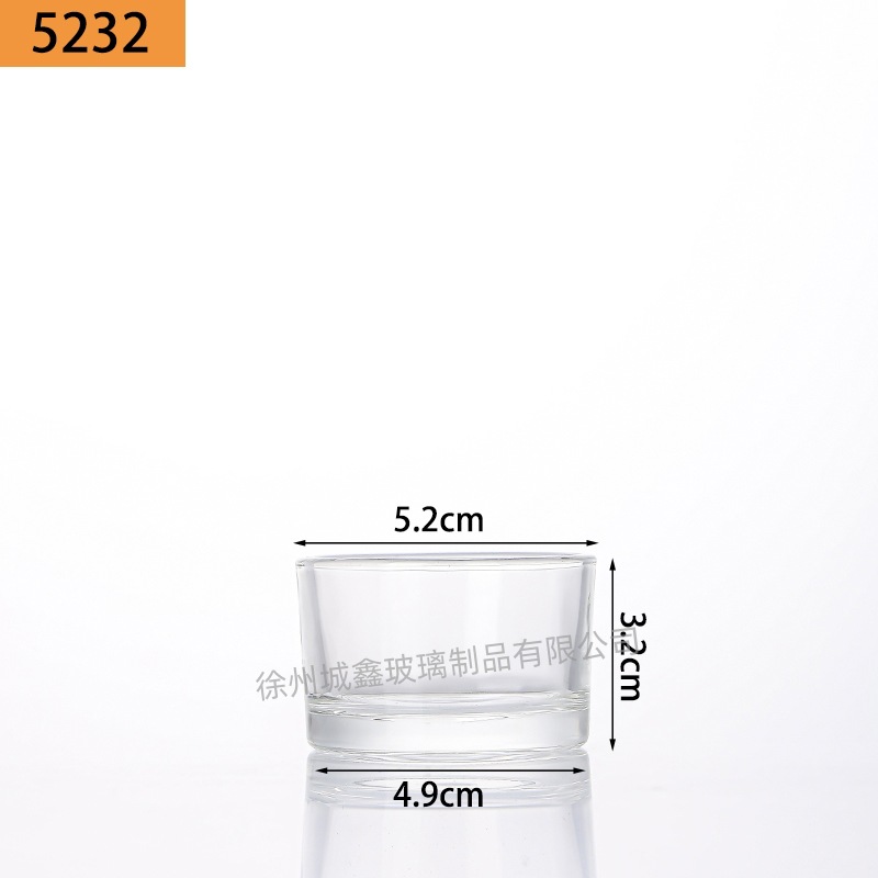 Vasos de vidrio transparentes para velas aromáticas al por mayor, portavelas de vidrio, adornos perfumados, vasos vacíos, recipientes para velas DIY, estilo nórdico