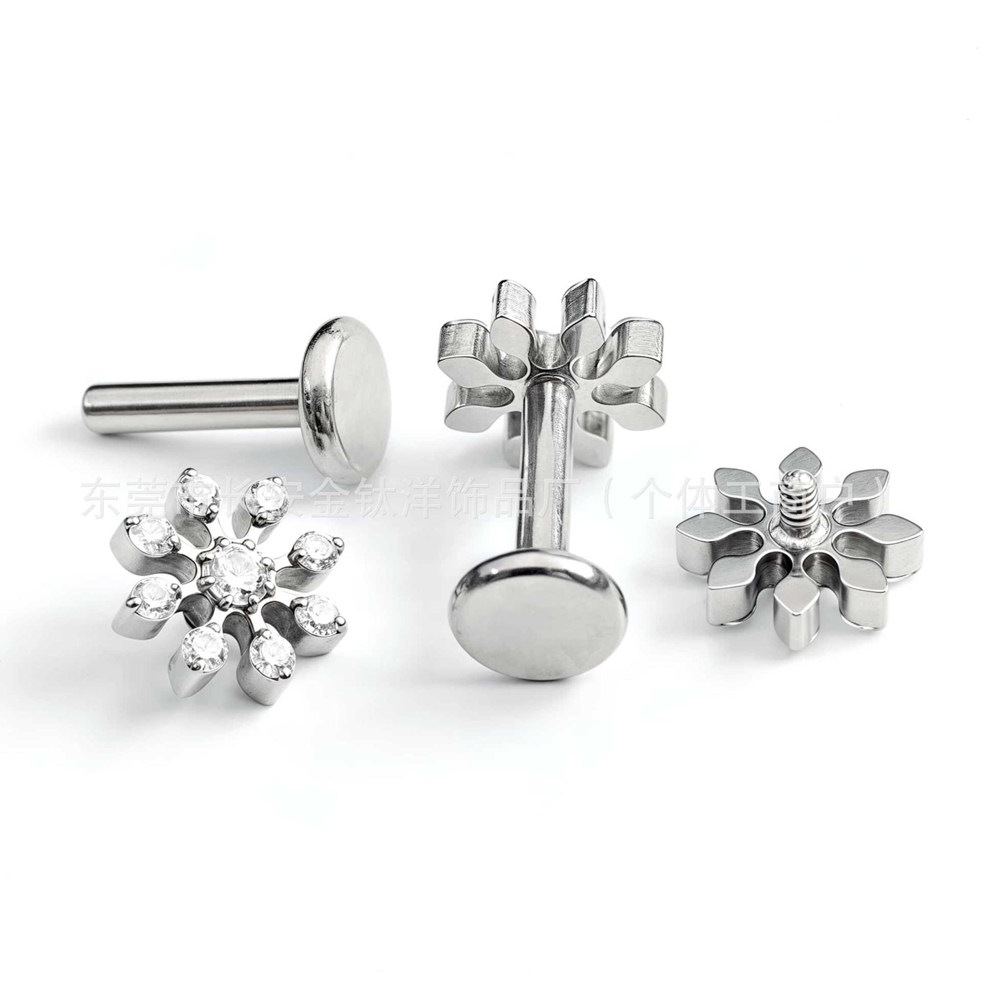 Labret piercing jewelry detail image