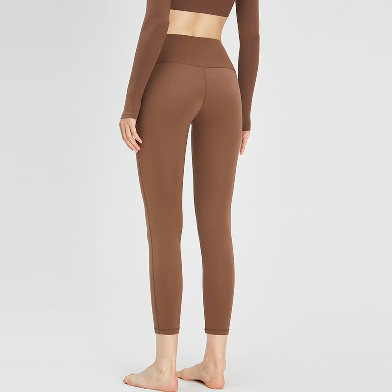 Transfronterizo de otoño e invierno con forro polar engrosado nuevos pantalones de fitness levantamiento de la cadera que forma los pantalones deportivos de las mujeres T-free vergonzoso pantalones de yoga