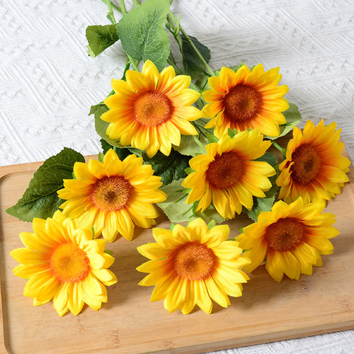 Internet celebrity bobo ball bouquet, simulated sunflower rose creative ornaments, table fake flower decoration, simulated flower diy