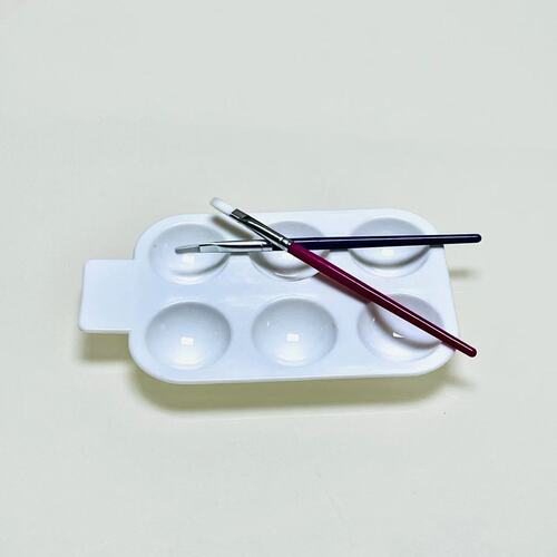 Children's 6-Grid Acrylic Oil Painting Palette Watercolor Gouache Palette Chalk Doll Coloring Palette