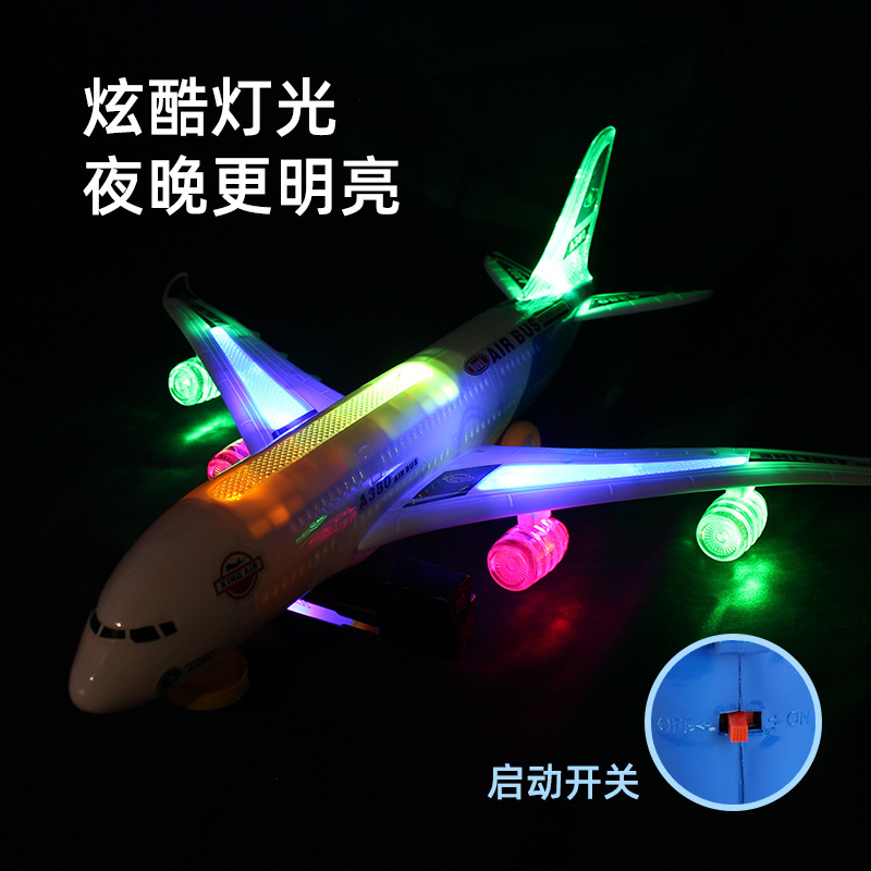 De los niños eléctrico universal grande avión de pasajeros juguete luz música simulación modelo juguete al por mayor image 3
