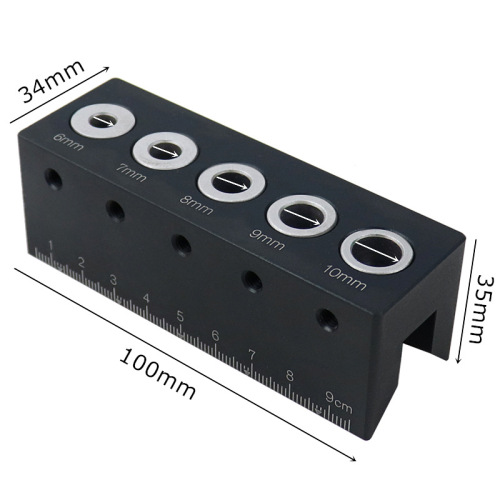 Round pipe drilling positioner, straight hole drill, eye drill, round wood tenon positioning auxiliary woodworking tool