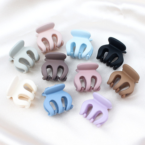Minimalist glossy claw-shaped mini hair clip, woven, irregularly small top clip, broken hair clip, hair accessory, wholesale