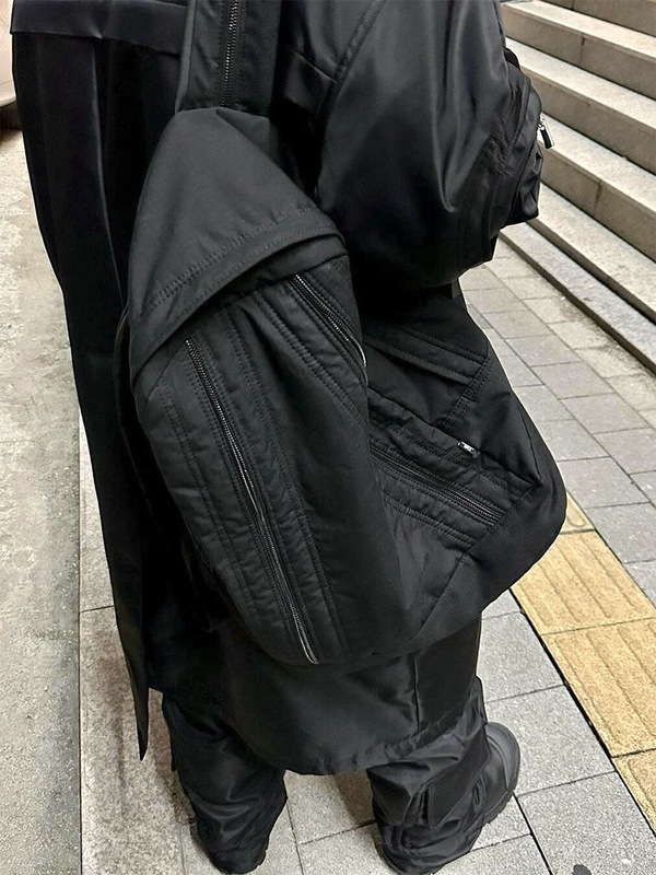 つや出しナイロンジッパーリュックサックファッションランドセルブラック日常通勤大容量リュックサック|undefined