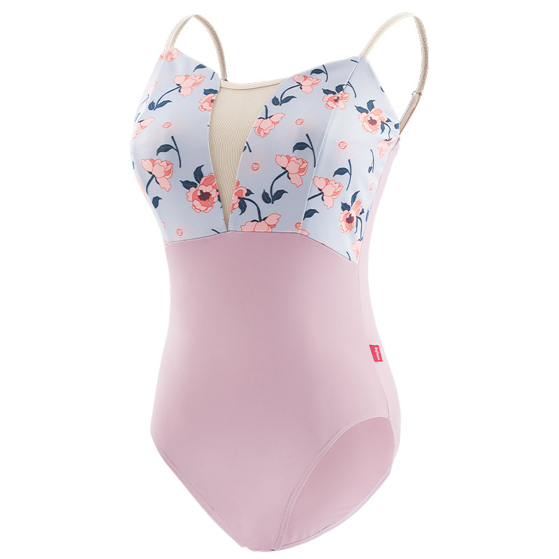 Ropa de baile adulto verano Sling mono impreso fishtail Ballet danza ropa clásica ropa de baile ropa de cuerpo