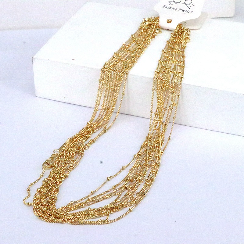 Necklace Classification Copper Chain Material Simple Style Geometric Solid Color Alloy Copper Plating Unisex Necklace