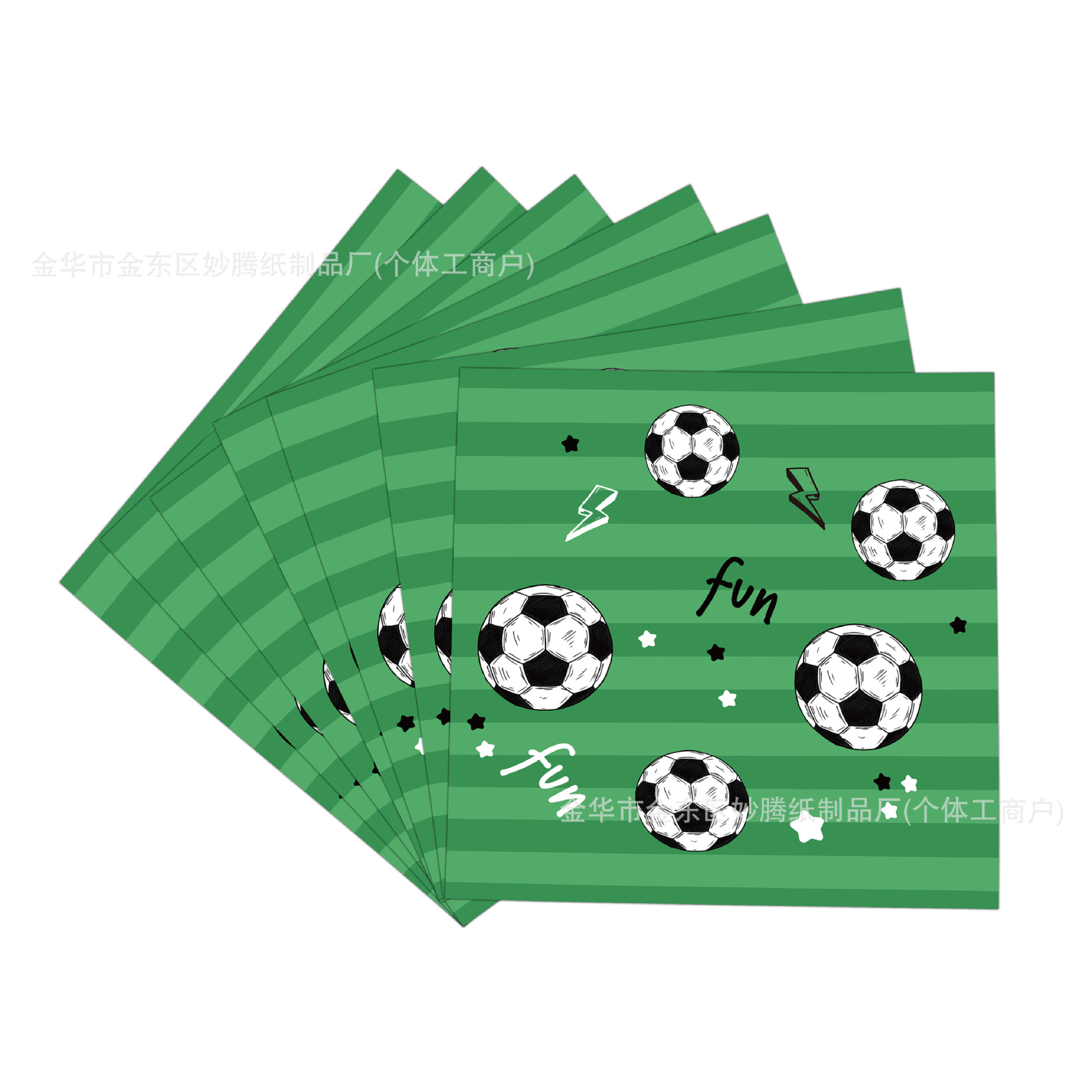 Ventas transfronterizas de Copa del Mundo de fútbol temática cubiertos de fiesta tazas de papel toallas de papel conjunto de bandeja de papel desechable