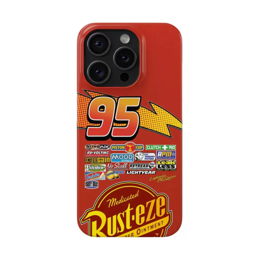 外贸款赛车LIGHTNING MCQUEEN 手机壳 适用于苹果16/14/13二合一