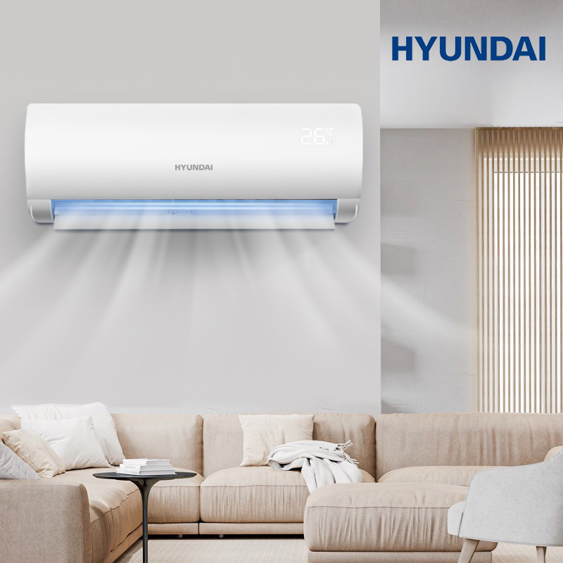 Hyundai/Corea Hyundai 1,5 hp de aire acondicionado de pared de calefacción y refrigeración, refrigeración rápida para el hogar, ahorro de energía