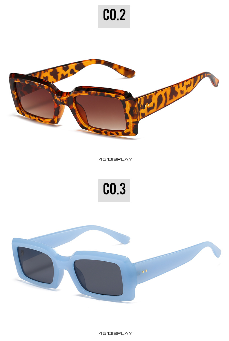 Fashion Geometric Leopard Ac Square Full Frame Women's Sunglasses display picture 2