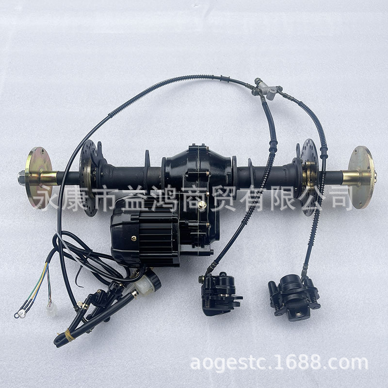 Modified Electric Foot Brake Four-Wheel Go-Kart Atv Differential Rear Axle 48V/60V Motor Black Half Shaft Rear Axle