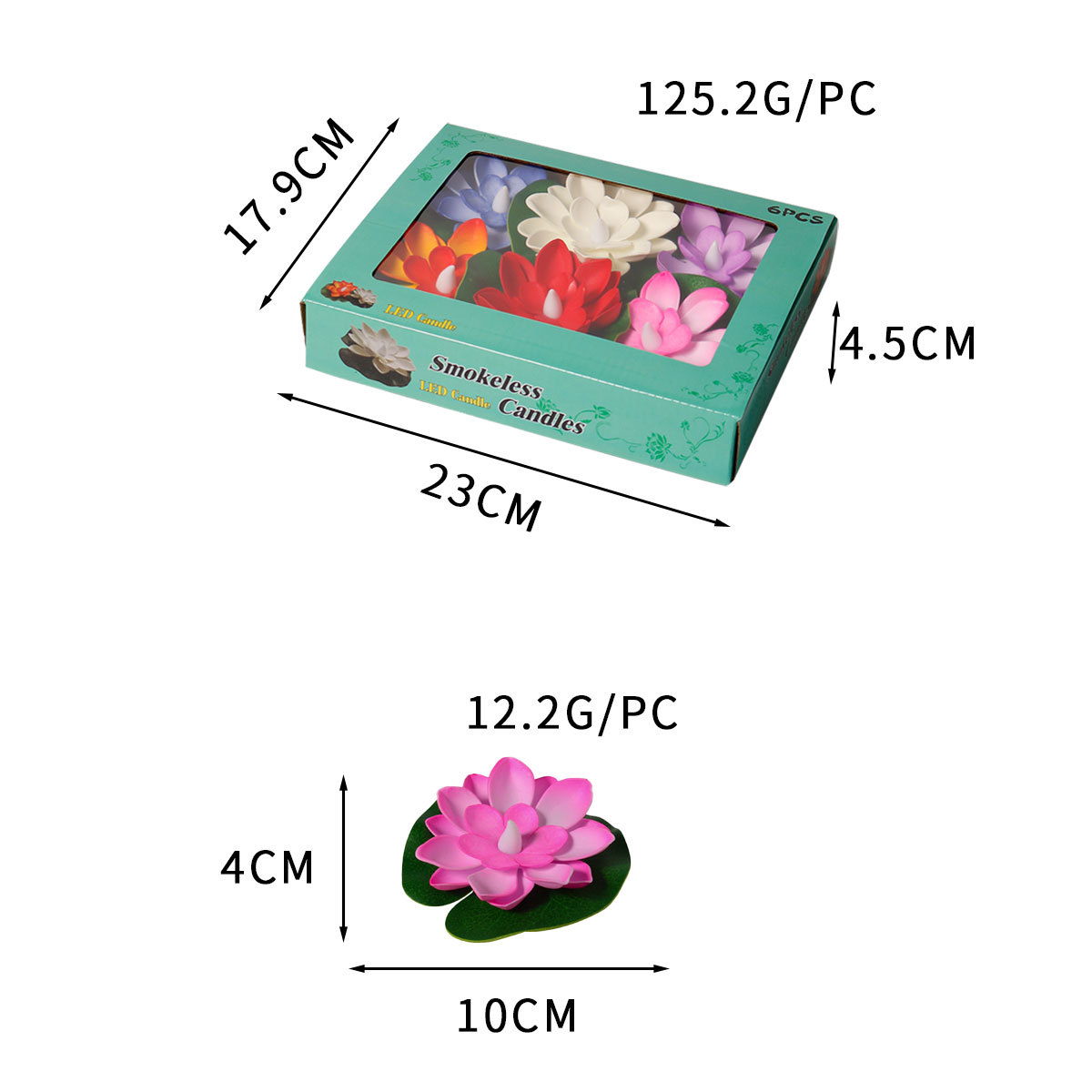Lámpara LED Flotante de Flor de Loto de Plástico para Piscinas y Jardines