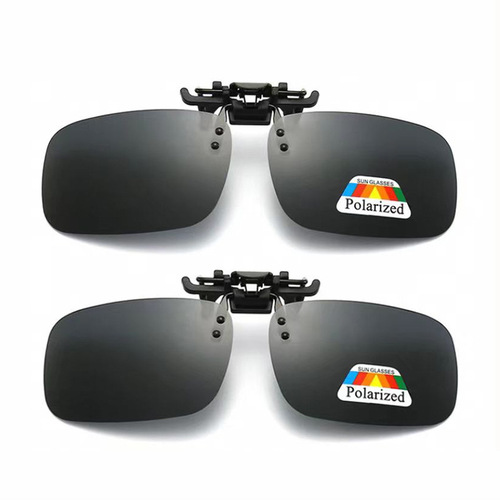 New style clip-on polarized sunglasses square large medium size third generation suitable for all types of myopic glasses frame night vision goggles 