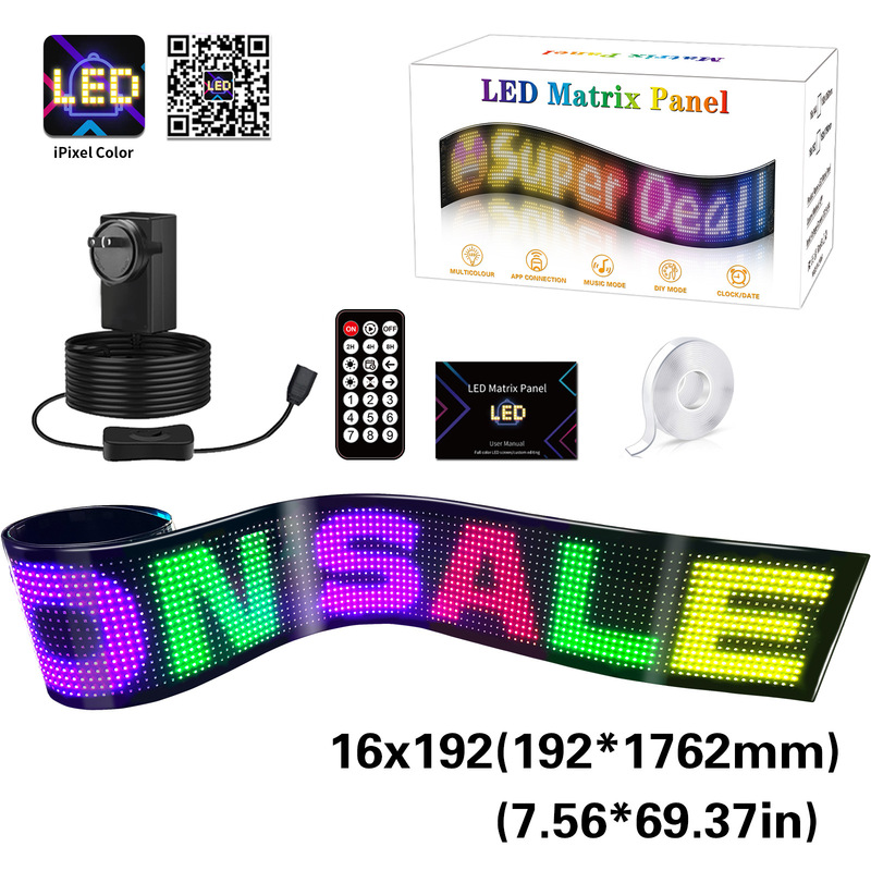 国境を越えた人気の LED フレキシブル悪魔の目ディスプレイ APP Bluetooth 車広告スクリーンフルカラースマート工場価格|undefined