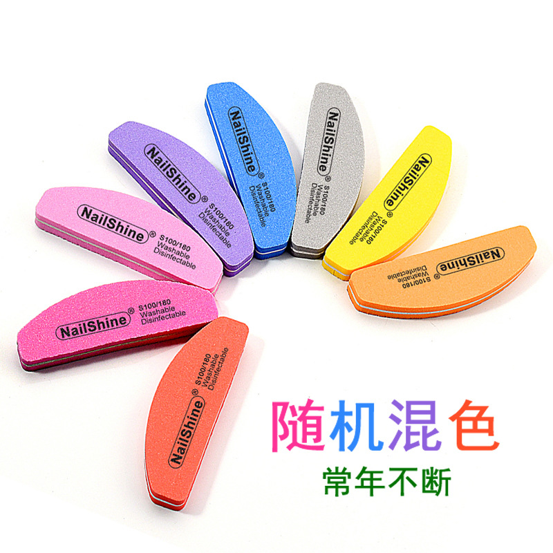 NailShine-9*3 mini half-moon sponge-random mixing-continuous year