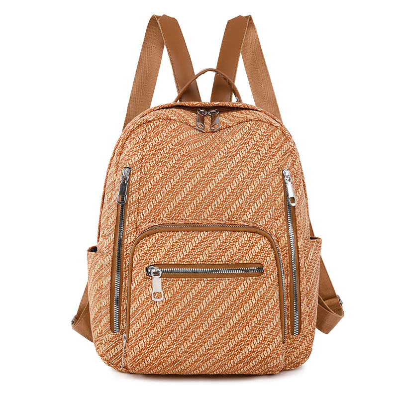 Ventas directas de fábrica 2024 primavera nueva mochila simple de color sólido para mujer mochila de viaje de gran capacidad para viajeros urbanos