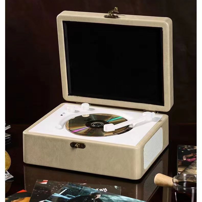 巴音箱cd機レトロ音楽レコードアルバムbluetoothスピーカープレーヤー音響ディスクプレゼント|undefined