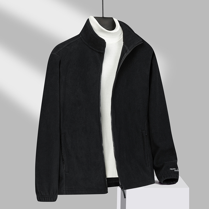 Invierno nuevo hombre chaqueta de terciopelo de grano agitado chaqueta de terciopelo de mediana edad al aire libre grueso calentamiento ocio cardigán image 6