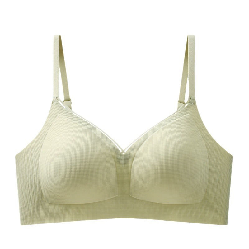 Mesh cuello en V suave soporte de jalea ropa interior damas sin marcas mostrando pequeño sujetador se reúne contra la caída soporte delgado sujetador