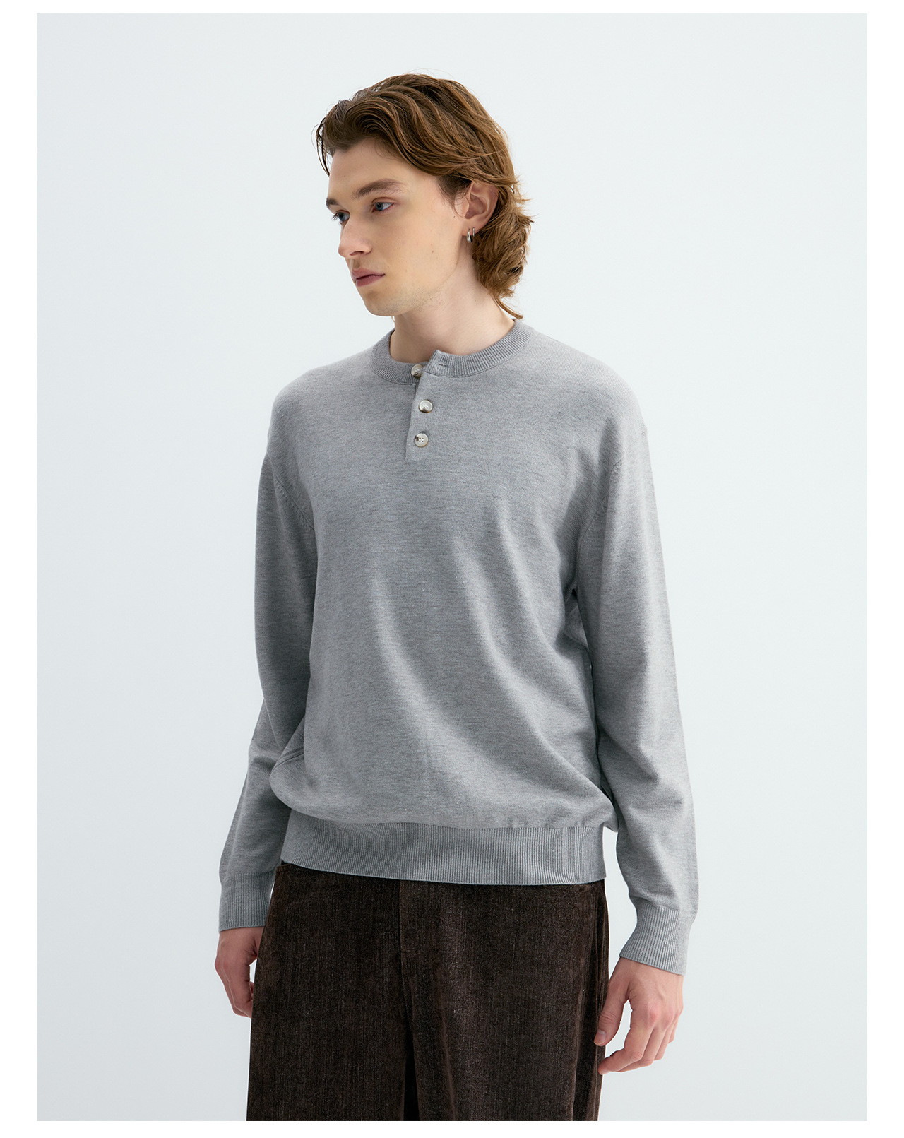 UNF 250g Henley Knit Sweater