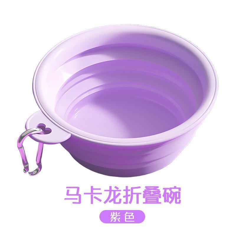 宠物猫狗折叠碗狗盆外出便携式户外喝水碗饮水硅胶狗粮盆狗碗食盆|undefined