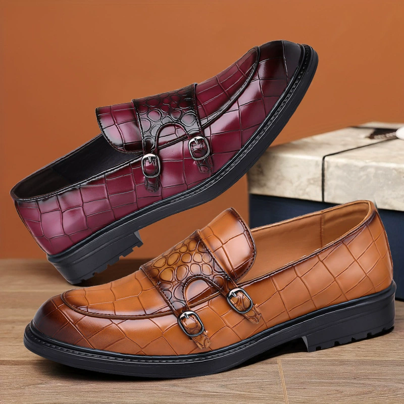 Мужские кожаные лоферы в британском стиле ретро, летние, повседневные, без застежек