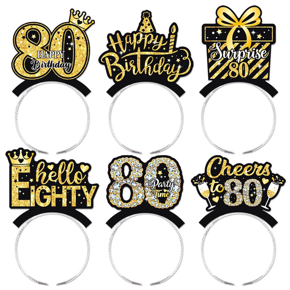 Nuevo estilo transfronterizo Diadema de cumpleaños Decoración de cumpleaños Accesorios fotográficos 30 40 cumpleaños Decoración de fiesta Diadema