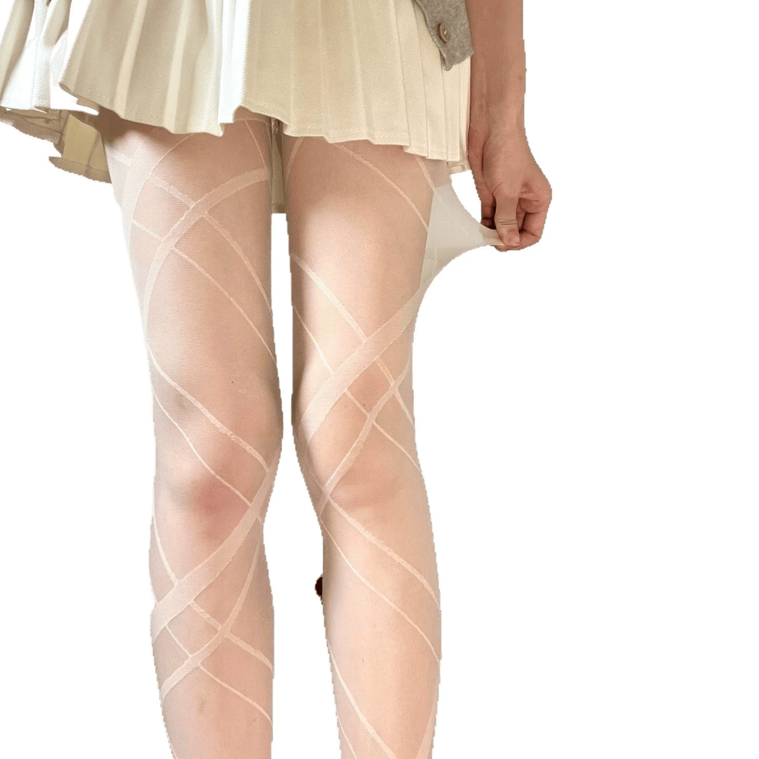 Tights, black sexy retro belt, thin weaving