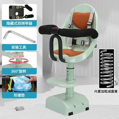 rotate baby safety seat can – Electric car child seat - green-85-square-pier-built-in-shock-absorption-can-lift