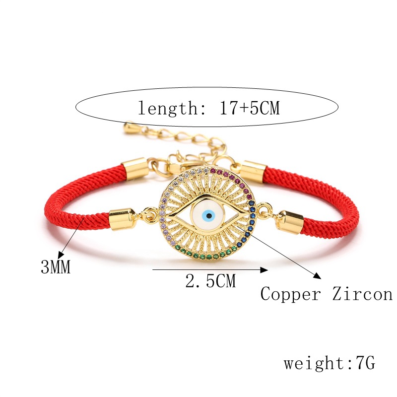 Fashion Eye Copper Bracelets Plating Zircon Copper Bracelets