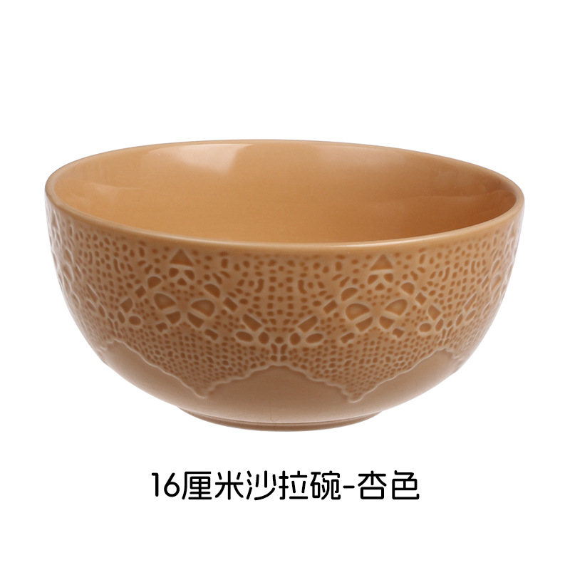 Relieve suave y fácil de limpiar estilo nórdico minimalista elegante romántico encaje cubiertos de cerámica set