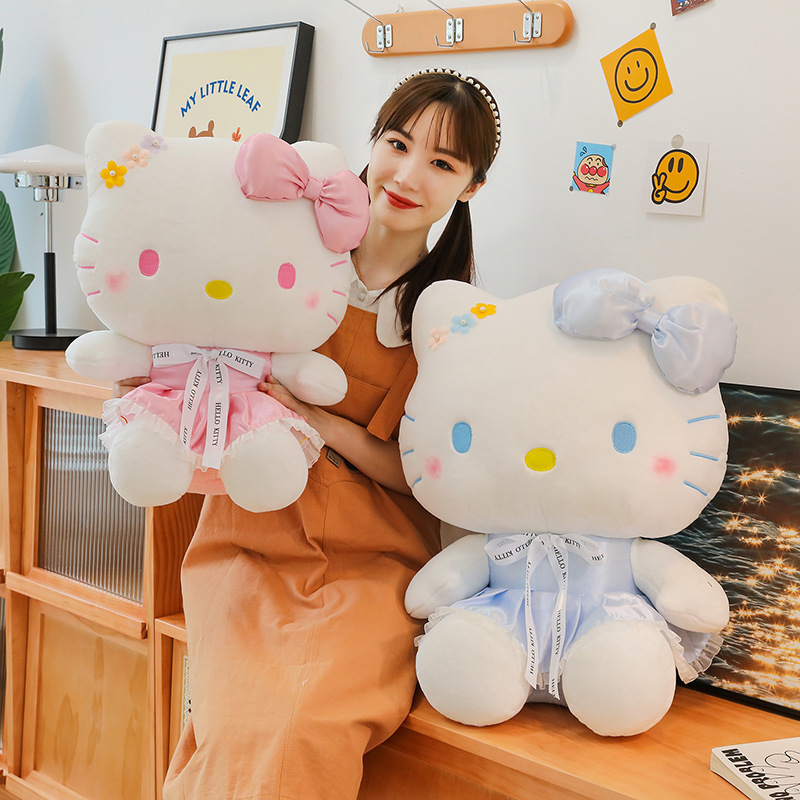 Cute KT cat doll Hello Kitty plush toy rag doll Hello Kitty doll grasping machine eight-inch gift