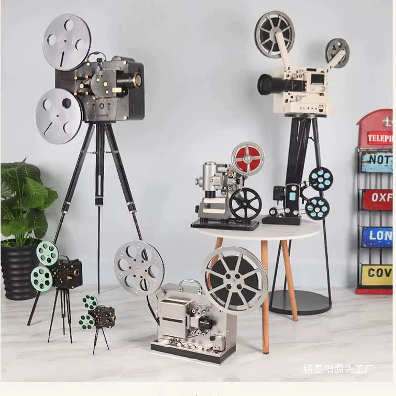 Ретро-проектор, модель из железа, ностальгические реквизиты для съемок фильмов, театральные искусственные старинные предметы, декоративные украшения